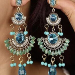 Midnight at the oasis Moroccan chandelier earrings as seen on Countess Luann Real Housewives