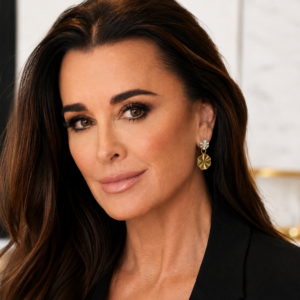 Silver and gold starburst drop earrings real housewives Kyle Richards