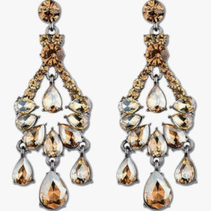 Citrine honey amber topaz long chandelier earrings real housewives style
